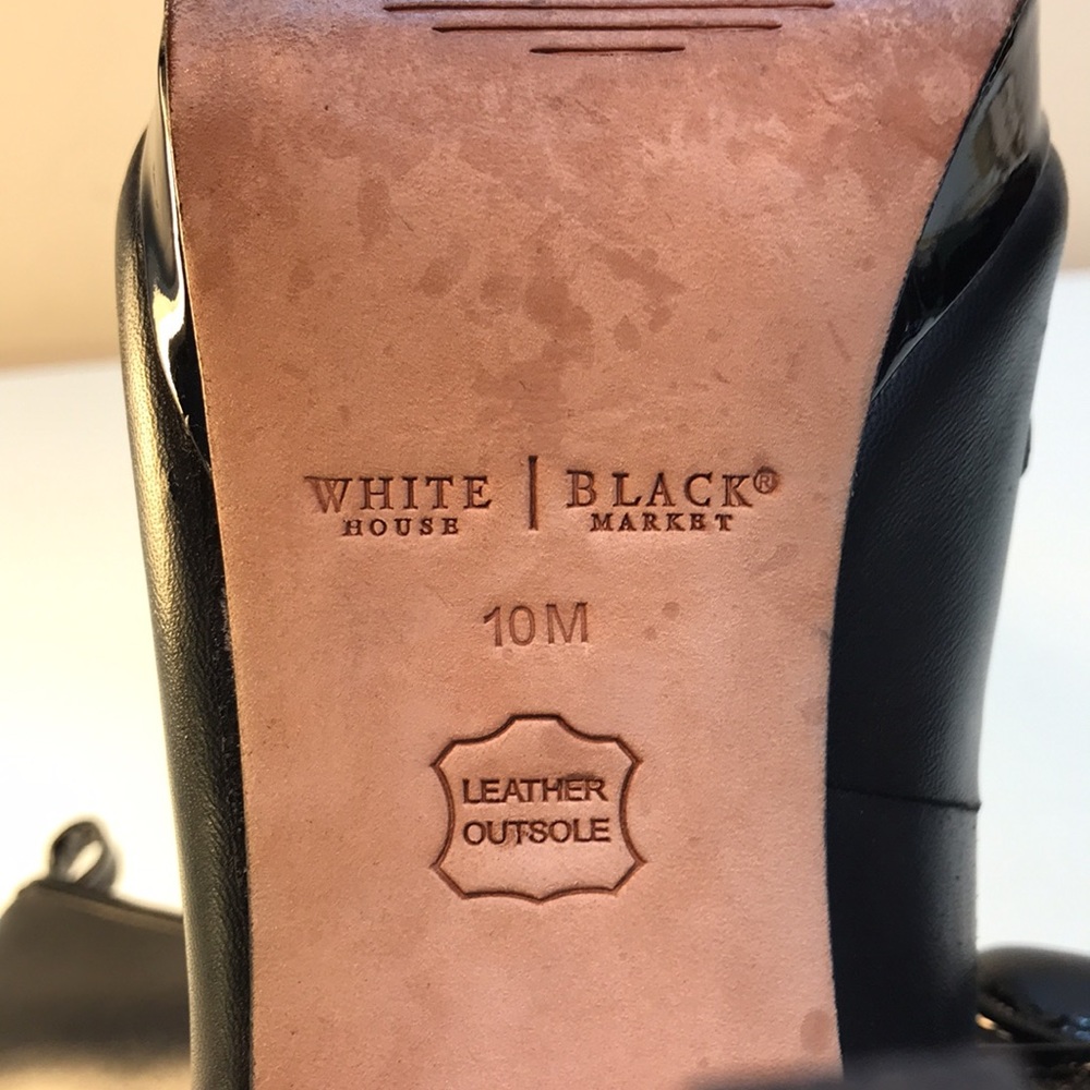White House Black Market Leather Platform - Picture 3 of 14